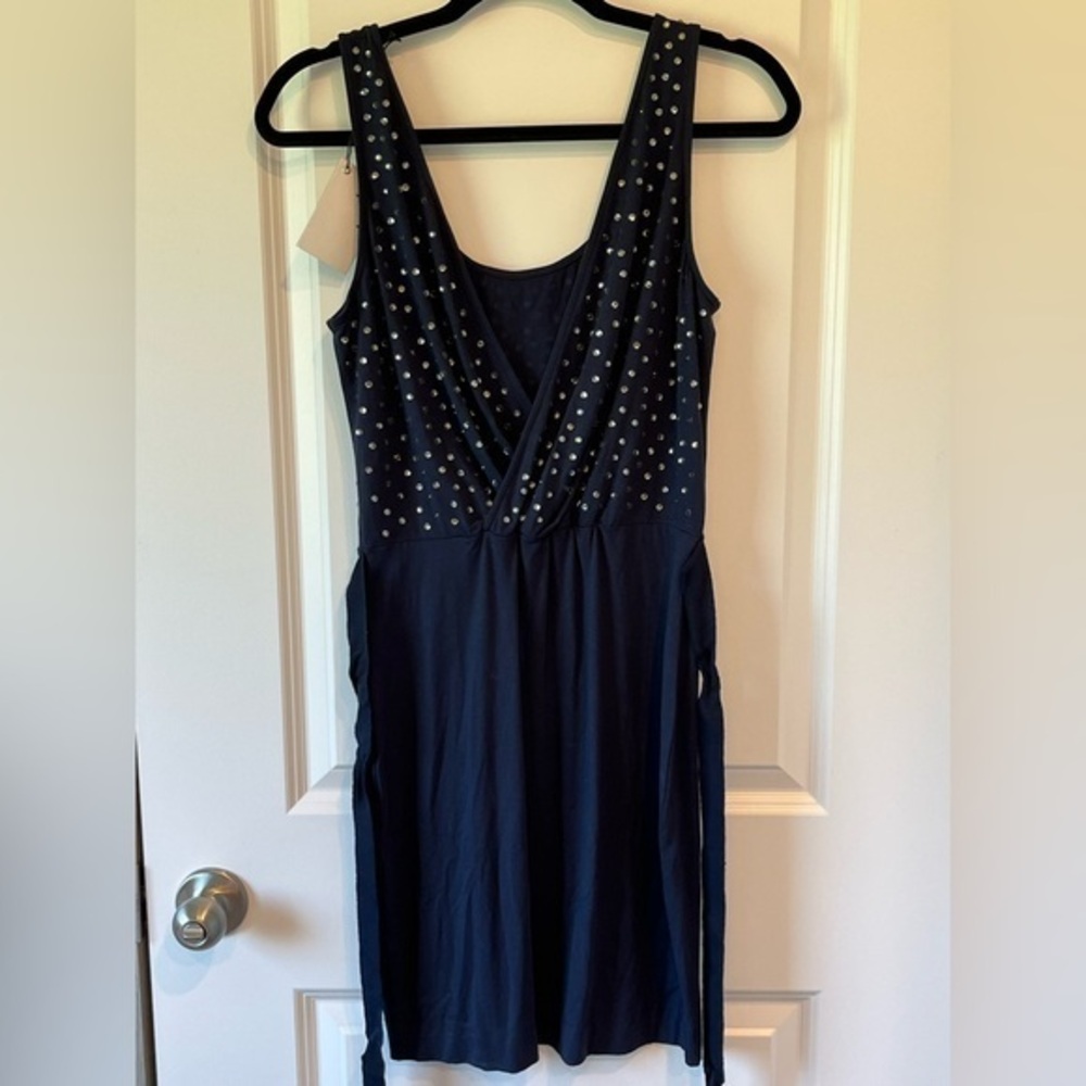 LOVE MOSCHINO Embellished WITH CRYSTALS FRONT & BACK Of Dress US 6 NWT